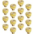 Ohamtes 16 Pieces Orifice Diameter 0.8mm (0.031") G3/16 (10-24 UNC) Male Thread Brass Spray Nozzles, Low Pressure Atomizers, Micro-Mist Sprinklers