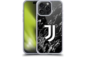 Head Case Designs Licenza Ufficiale Juventus Football Club Nero Marmoreo Custodia Cover in Morbido Gel Compatibile con Apple iPhone 15 PRO Max