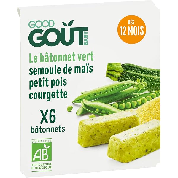 Bâtonnets Orange GOOD GOÛT - Patate Douce, Lentilles, Potiron - Dès 12 Mois, Bio