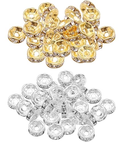 Accessori Creazione Braccialetti 100 Perline Distanziali Oro 14kt - 2-8mm Per Gioielli Fai Da Te Braccialetti Perline Oro