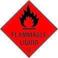 Flammable Liquid Safety Warning Self Adhesive Vinyl Stickers for Health and Safety Ideal for Businesses 150mm by 150mm
