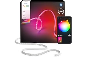 PHILIPS HUE Striscia LED Hue Flux, 10 metri, 2.000 lm, colori e atmosfera vivaci, luce per interni flessibile, miscela dei colori Chromasync™, RGBWWIC, tagliabile, estensibile, riusabile, controllo voce/app