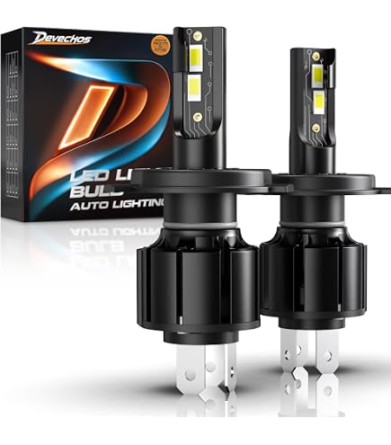 Kit 2 Ampoules LED H4 6000K 72W 8000LM Pour Phare - Compatible Fiat Panda, Neuf