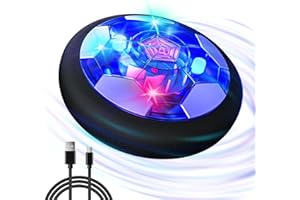 Hot Bee Jungen Spielzeug für Kinder, Air Power Fußball, Hover Fussball Indoor mit LED Geschenke ab 3 4 5 6 7 8 Jahre Jungen Mädchen Kinderspielzeug 3-8 Jahre, Wiederaufladbar Fußball Spiele Kinder