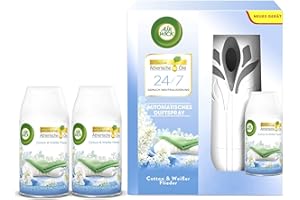 ‎AIR WICK Air Wick Freshmatic Max – Vorteilspack mit Gerät und 3 Nachfüllern – Batteriebetrieben – Duft: Cotton & Weißer Flieder – 3 x 250 ml Nachfüller + Gerät in Weiß