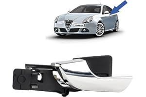 STARKIT PERFORMANCE Poignée de porte compatible pour Giulietta (à partir de 2010) poignée intérieure | AVANT GAUCHE (côté conducteur) (chromée) 156092167