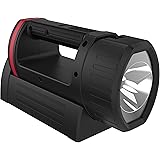 ANSMANN LED Handscheinwerfer Akku mit 2600mAh aufladbar über Micro USB & Ladeaschale - Handlampe mit 3 Leuchtmodi (100%, 30%,