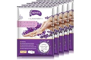 IDUCEN 5 Pack, Foot Peel Mask Exfoliating Peeling Calluses Dead Skin, Callus Remover Foot Mask, Baby Soft Smooth Touch Feet-Men Women Exfoliating Foot Mask (Lavender)