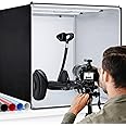 Photo Studio Box, 32x32x32 Inches Portable Foldable Photography Light Box Shooting Tent with Dimmable High CRI95+ LED Lights and 4 Backdrops for Product Photography…