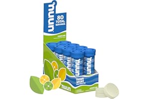 Nuun Sport Electrolyte Tablets | Hydration with Vitamin C | Vegan, Gluten-Free, No Artificial Sweeteners | Lemon Lime Flavor, 8 Pack (80 Tablets)