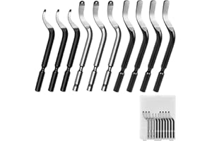 flintronic Entgrater Werkzeug Universal, 10 Stück Ersatzklingen, Metallgriff Klingen, 360° Rotierender Klinge Schneidwerkzeug für 3D Drucker, Kunststoff, Aluminium (ohne Metallgriff)