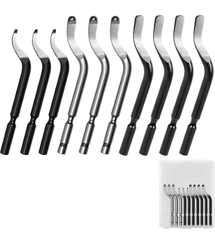 Kit D'ébavurage Manuel VASTOOLS - 10 Lames + 10 Limes Pour Métal, Plastique, Aluminium, Impression 3D - 8
