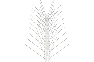 VIIRKUJA Taubenabwehr Streifen aus Edelstahl - Humane Vogelspikes für Balkon, Dach und Fensterbänke - Einfach zu Montierende und Flexible Anti-Tauben - Packung mit 12 Elementen à 25 cm, Silber