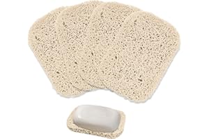 MultiValue Poduszki na mydło, 4 sztuki, antypoślizgowe i trwałe mydelniczki z automatycznym kształtem cewki odwadniającej, podkładka pod mydło do przechowywania mydła (beżowa, 4)
