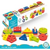 Circle Toys Ahşap Geometrik Şekiller 5'li