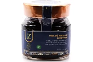 Zayti Miele di Nigella d'Egitto 175g un miele Raro e unico - 100% Naturale, Raccolto nella Regione del Delta del Nilo.