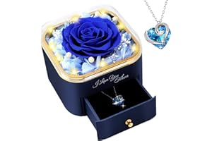 PatNlevs Ewige Rosen Geschenke für Frauen, Perfekt für Mama, Freundin, Ehefrau & mehr,Behaltene Unendliche Rosenbox - Ideales Geburtstag, Jubiläum, Weihnachten, Muttertag (Blau)