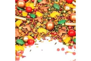 ‎SUPER STREUSEL Super Streusel Weihnachten Hüttenzauber | Essbare Rentiere, Sternschnuppen, Glocken | Weihnachts Streusel zum Verzieren von Plätzchen, Kuchen, Torten & Lebkuchen | Christmas Sprinkles Weihnachten