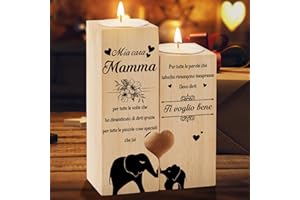 Blumuze Regalo Mamma, Portacandele Regali Per Mamma Donna, Regalo Compleanno Mamma Da Figlia Figlio,Regalo Per Mamma San Valentino Anniversario Di Natale Festa Della Donna