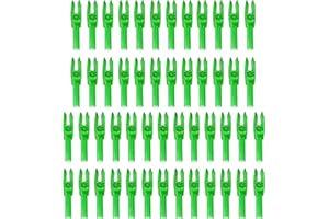 PATIKIL Encoches de Flèche d'Archerie 4,2 mm 0,165", 50 Pièces Insert Clair Encoche de Flèche de Remplacement pour Flèches de Chasse Arc Composé Arc Recurve, Vert