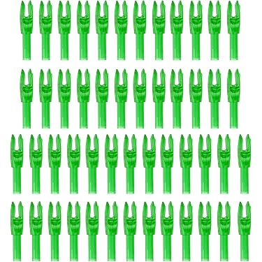 VGEBY 50pcs Archet Nock Flèches De Remplacement - Encoches Pour Flèches 6mm, Accessoires Tir à L'Arc Portable Bleu