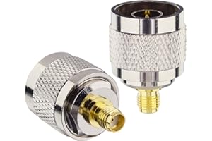 Boobrie Adapateur N Mâle SMA Femelle Connecteur Coaxial SMA Femelle à Type N Mâle RF d'Antenne Coaxiale SMA vers Type N Connecteur de Câble Coaxial Convertisseur pour Antennes Broadcast Radios WiFi