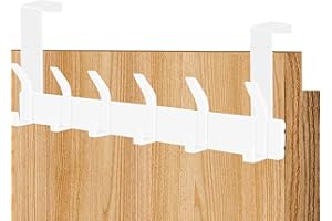 AUXHCYL Türhaken zum Einhängen, Kleiderhaken Tür Einhängen für Platzsparend, Türgarderobe zum Einhänge von Kleidung, Handtüchern und Hüten, Praktischer Tür Garderobe(Weiß)