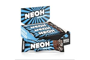 ‎NEOH NEOH Low Carb Keto Barre Noix de Coco Chocolat - 1 g Sucre/117 kcal/6 g Protéine - Sans Sucre Ajouté - 30 g (Paquet de 24) - Coconut