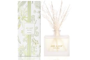 Airkeep Difusor de Aromas Limpio Lino 170ml, Ambientador Hogar Presentado en una Botella Mate, es el Regalo Ideal Difusor de Fragancia para Baño, Apartamento, decoración del Hogar