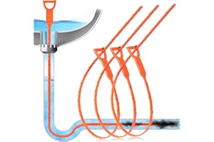 Forlivese 3 Pack Abflussreiniger Spirale, Wiederverwendbar Rohrreinigungsspirale, 63.5 CM Abflussreiniger Sticks, Abfluss Reinigungshaken für Badewanne, Abwasserkanäle, Waschbecken