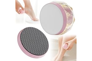 Jkevow Depiladora Cristal 2en1 Lima para Pies, Piedra Depilatoria de Cristal, Herramienta de depilación de Belleza Corporal Reutilizable, sin Dolor para Hombres y Mujeres, Rosa.