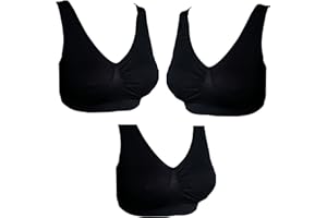 UtopyaUK 3 6 9 Pack Comfort Bra Women Girls Crop Top Seamless Bra Sleep Yoga Bralette Stretch Bras Sports Vest Wireless Post Surgery Bra Wire Free