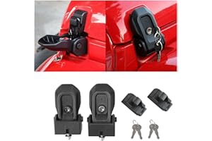 CKPEOR Loquets de Capot antivol d'origine, Kit de loquet de Verrouillage de Capot pour Jeep Wrangler JL JLU et Jeep Gladiator JT 2018 – 2023, 1 Paire