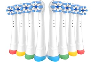 Caslynor Testine di Ricambio compatibile con Oral B iO, Testine per iO 2 3 4 5 6 7 8 9 10 Series, Testina per Spazzolino Sostitutiva per una Pulizia Delicata, 8 Testine, Bianco