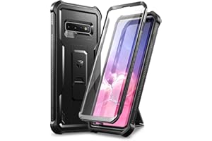 Dexnor Etui do Samsung S10 Plus, [wbudowana osłona ekranu i podpórka] Wytrzymała ochrona klasy wojskowej, odporna na wstrząsy osłona ochronna do Samsunga S10 Plus - Czarny