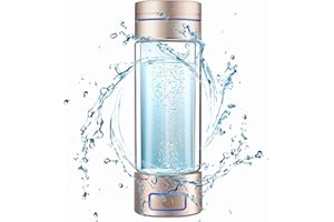 ZHJSHOU ZHUSHOU Wasserstoff Wasserflasche Tragbare Wasserstoff Wassergenerator,Wasserstoff Wasserionisator Maschine mit SPE PEM Technologie für Heimreisen,Übung,Bis zu 9000PPB(Silber, 260 ml)