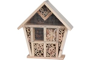 KOOPMAN INTERNATIONAL B.V Insektenhotel Insektenhaus Nistkasten Bienenhotel Holzkasten 29x25x10cm V220