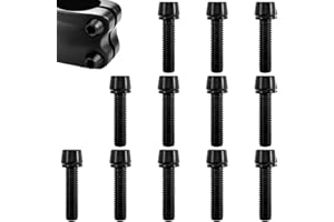pangdapengpeng 12 Pezzi Bici Stelo Bulloni, M5 x 20 mm Bulloni Dello Stelo Della Bicicletta, Vite da Bicicletta, Viti Fisse per Stelo Bici con Rondella per Mountain Bike