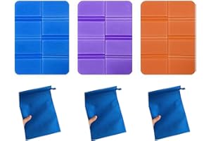 Thapncow Cojín de Asiento al Aire Libre Plegable 3 Piezas, Impermeable, 3 Bolsas de Almacenamiento, para Niños y Adultos, Picnic, Interiores