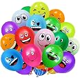 20 Ballons Émotion Latex - Smileys Mignons - 11,8 Pouces - Couleurs Assorties Pour Fête Et Anniversaire