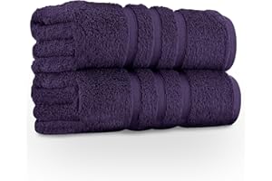 GC GAVENO CAVAILIA Pack of 2, 550 GSM Hand Towels For Bathroom, Egyptian Cotton Towel Bale For Spa & Guest Gym Towels Set, Absorbent & Washable Bathroom Towels, Purple