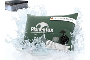 Planenfux® XXL Poolkissen Winter 2x4m (für 200-300 x 400-500 cm Pools) | Großes Pool Luftkissen 200x400 cm winterfest | Winterkissen mit Sicherheitsventil | Kälte- & Chlorbeständiges Pool Abdeckkissen