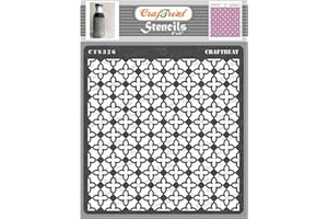 ‎CRAFTREAT CrafTreat Musterschablonen-Mini Fliese Blumenschablone(15cms x 15cms) wiederverwendbare schablonen für Malen auf Holz, Leinwand, Papier, Stoff, Boden, Wand und Fliesen DIY-Kunst- und Bastelschablonen