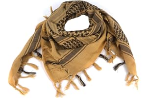 ToopMount Scarf Shemagh Military Tactical Desert Keffiyeh Scarf Head Neck Scarf Cotton 43x43 inches Colorful Arab Scarves Wrap with Tassel for Men & Women