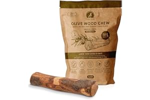 MAIKAI Kauholz für Hunde aus Olivenholz Größe L - Natürlicher Hundeknochen - Ideal für Mittlere bis Große Rassen 25-45 kg - Hilft beim Stressabbau - Beseitigt Zahnstein - Hundespielzeug