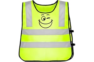 ‎FREEMIND freemind Kinderwarnweste - Reflektorweste für Kinder - atmungsaktive Warnweste - Sicherheitsweste - 360 Grad Sichtbarkeit - Signalweste für Jungs und Mädchen 3-12 Jahre (1 Stück)