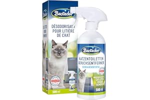 Bactador Enzyme Cleaner Spray pour litière pour chats 500ml - Desodorisant litiaire chat - Détachant microbiologique - Anti odeur - Nettoyant enzymatique - Neutraliseur d'odeur