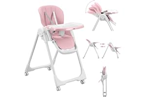 Baby Vivo Baby Kinder Hochstuhl Babyhochstuhl Höhenverstellbar Liegefunktion Tippy Bubblegum