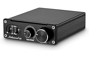 Nobsound G2 - Amplificador de subgraves (100 W, Amplificador de Potencia de subwoofer, Amplificador de Potencia de Canal de 100 W, Control de Ganancia)