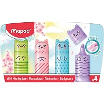 WAXKOP – Lot De 4 Stylos Kawaii Chats Et Chiens | Stylos à Bille Mignons Pour école, Bureau, Cadeau – 15,5 Cm